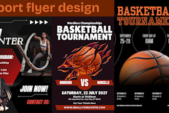 design sports posters, sports flyer, event flyer, poster design, fitness flyer
