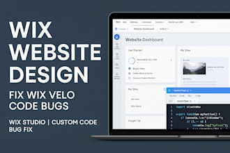 design wix velo code bug fixes with wix code wix studio website wix custom code