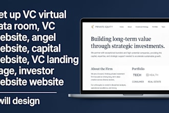 capital funds website set up vc virtual data room vc private equity firm website