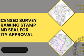 licensed survey drawing stamp and seal for city approval