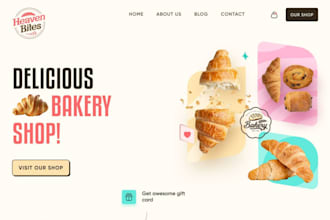 design bakery shopify store cake store bakery website cookies ice cream website