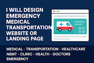 design non emergency medical transportation website, medical transportation