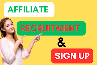 do affiliate link promotion to get affiliate sign up and affiliate recruitment