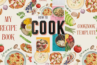 do top quality kindle cookbook and recipes book cover design