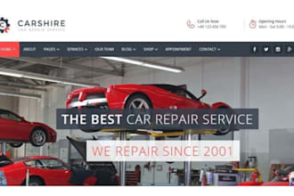 design mechanic garage website, car repair website, car dealership website