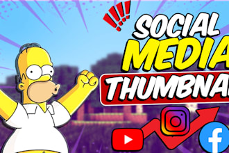 design 2 amazing thumbnail for your videos or social medias