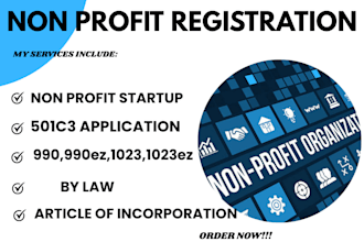 setup non profit registration apply for 501c3 reinstate revoked 501c3, 990, 1023