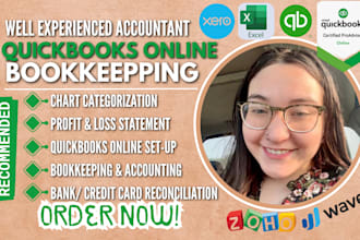 do bookkeeping set up cleanup,  bank reconciliation quickbooks online wave excel