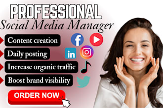 be your content creator ig fb, linkedin twitter pinterest youtube tiktok manager