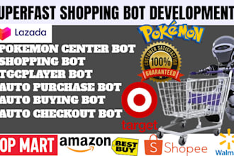 develop auto purchase bot, shopping bot popmart bot auto buying bot pokemon bot