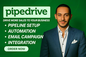 set up, optimized and automate pipedrive crm gohighlevel, sugercrm zoho CRM