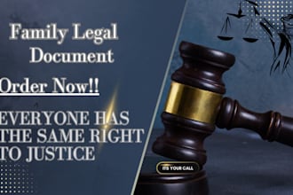 draft USA divorce child custody paperwork and family legal document