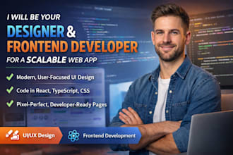 be your designer and frontend developer for scalable web app