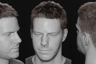 do create 3d realistic character 3d metahuman character for various uses