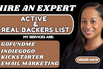 generate active crowdfunding backers list for kickstarter indiegogo gofundme