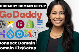 connect your godaddy domain with hosting, wix, shopify, or wordpress, dns record