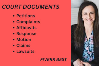be your civil litigation lawyer and help you write complaints, motions, lawsuits