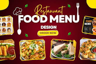 design food menu, restaurant menu design, food menu designer for restaurants