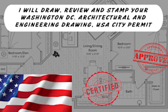 draw review and stamp your washington dc architectural and engineering drawings