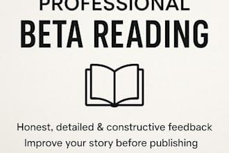 be your beta reader and provide notes on plot pacing and characters