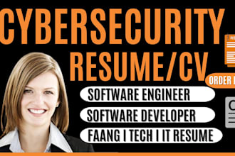 write USA UK executive resume for tech sales IT cybersecurity software engineer