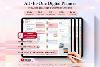 create hyperlinked etsy digital planner product upload seo lead generation