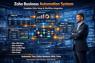 setup zoho one, zoho people, zoho books zoho forms and zoho analytics automation