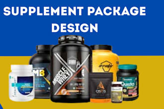 design eye catching supplement label and package design product design