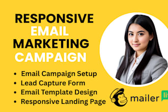 do mailchimp email marketing campaign and design landing page or newsletter