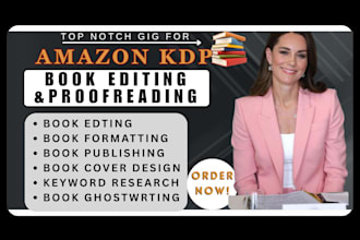 do book editing, proofread, format children book publishing amazon kdp fiction