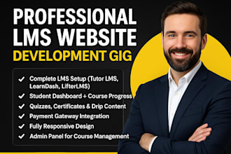 build wordpress lms website with learndash tutor lms