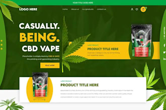 design medical or cannabis weed, hemp, marijuana cbd store cigar shopify website