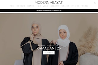 design abaya shopify store abaya website abaya wear abaya ecommerce website