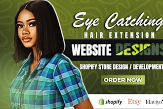 design wix hair extension shopify store hair website beauty salon store website