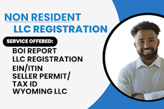 do llc registration, wyoming llc, seller permit, ein, boi report, itin, tax id