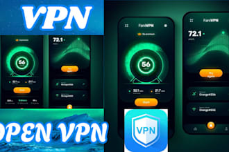 vpn app with admin panel for server control and admob ads