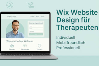 entwerfen sie eine beruhigende, professionelle wix website für therapeuten