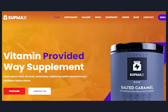design supplement shopify store nutraceutical website peptide supplement website