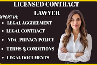 write legal contracts, agreements, nda, terms and conditions, privacy policy