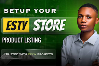 do etsy store creation, etsy listing, etsy shop seo or etsy print on demand