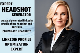 create ai generated linkedin profile corporate headshots, optimize profile