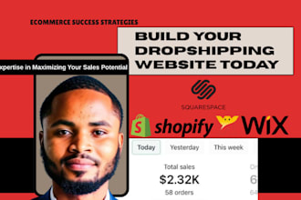 create edit wix weebly squarespace shopify dropshipping website store design