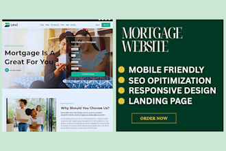 design mortgage website, mortgage business loan  website