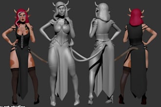 sculpt 3d character model stl file for 3dprinting 3d design in zbrush blender