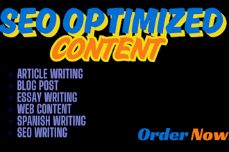 write any article, essay, blog post or SEO web content in spanish