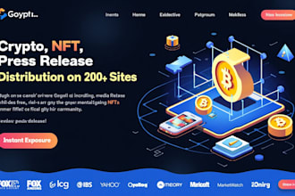do crypto press release, writing, PR distribution  and nft and block chain press