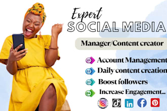 be your social media manager shopify store promotion and personal assistant