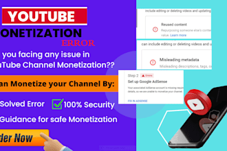 fix youtube monetization issues, reused content issue and adsense issue
