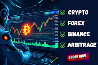 build custom ai crypto trading bot, arbitrage, forex bot, binance trading bot