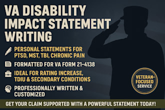 create strong VA disability impact statements for approval